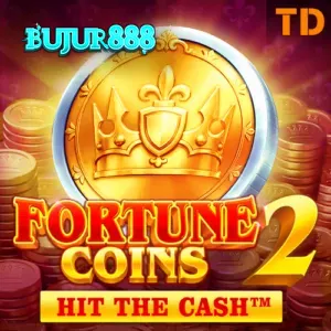 Tampilan visual mesin slot Fortune Coins 2 dengan simbol koin emas